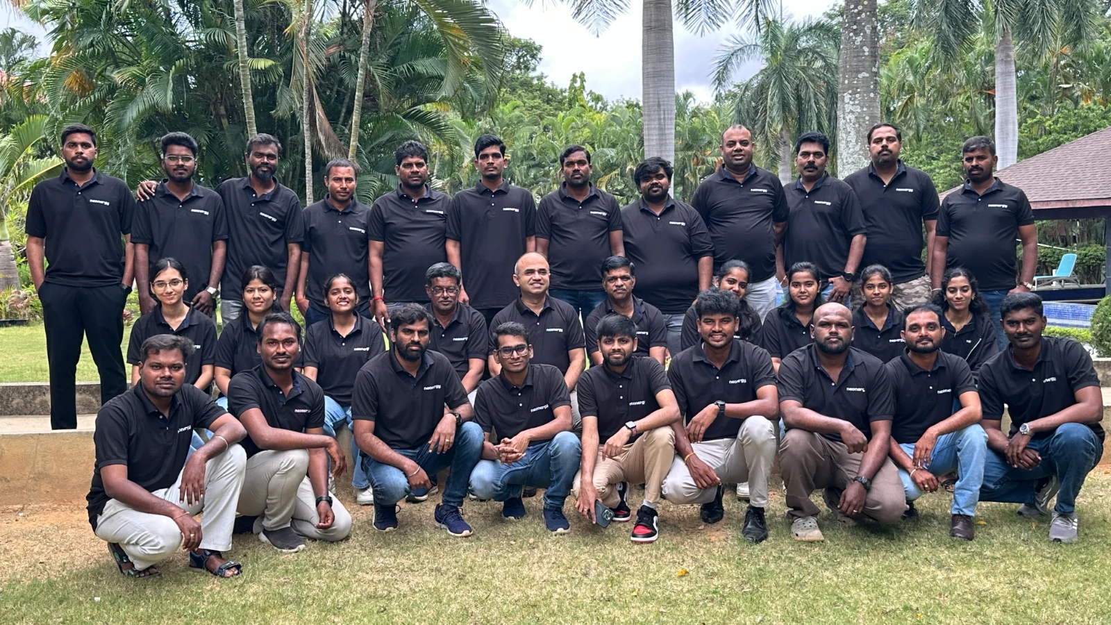 The Neonergy team together outdoors